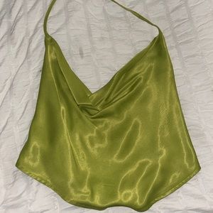 Wild fable, halter flowy green top